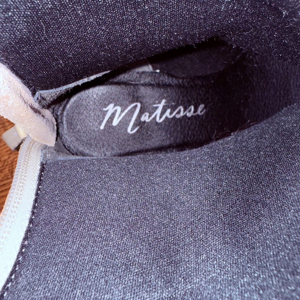 MATISSE Carson Leather Boots Western Pointed Toe Colorblock Block Heel Soft 7 - Picture 12 of 13